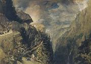 Joseph Mallord William Truner The Battle of For Rock Val d Aouste,Piedmont (mk47) Sweden oil painting artist